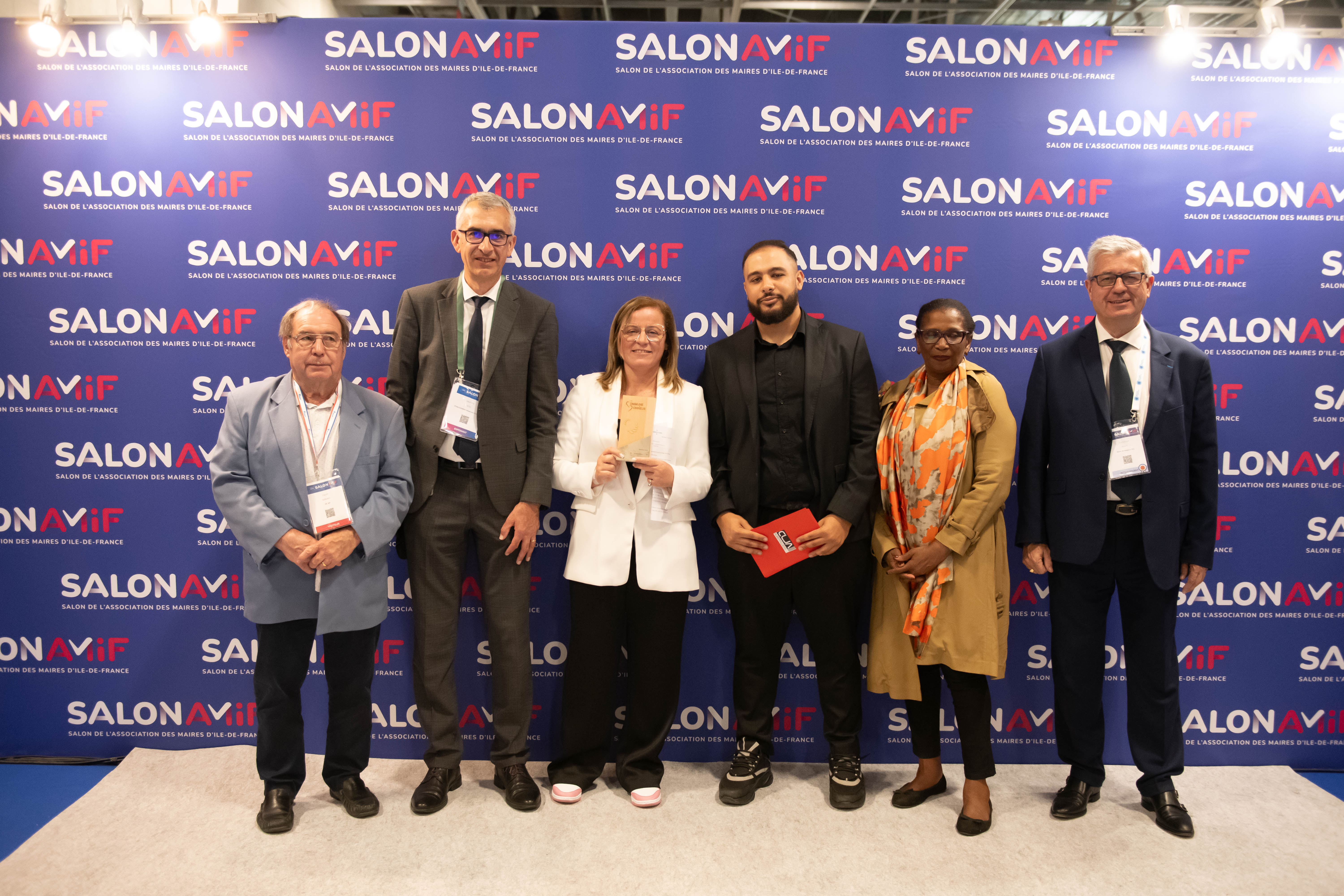 La cérémonie de remise des trophées du label COMMUNE DONNEUR 2025 avait lieu le 4 juin au Salon des mairie d'IDF. Crédit photo : AMIF 